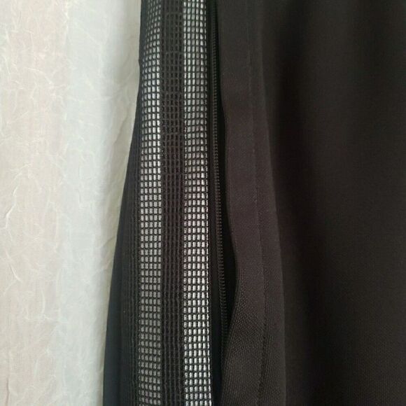 Adidas Women's Size S Pants Black White Side Stripe Ankle Zip Warm Up - Picture 8 of 13